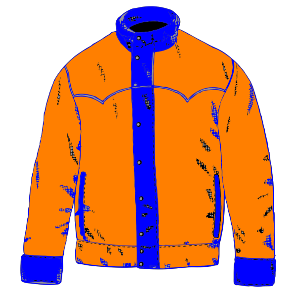Blue Orange Coat PNG Clip art