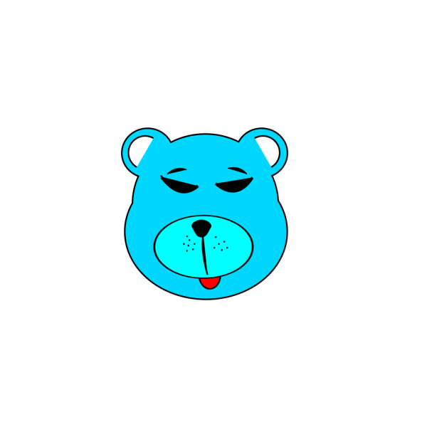 Blue Bear PNG Clip art