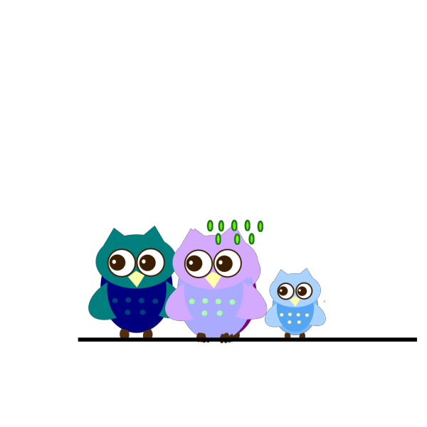 Family Owl PNG Clip art