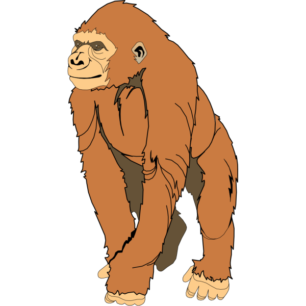 Brown Ape PNG Clip art