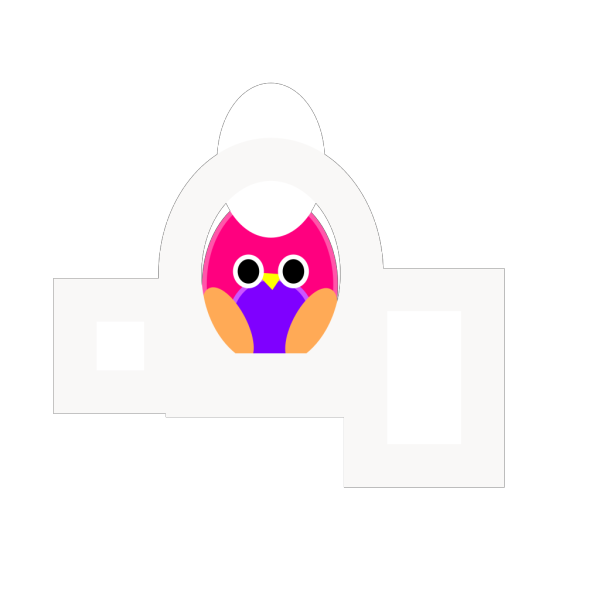 Light Pink Owl PNG Clip art