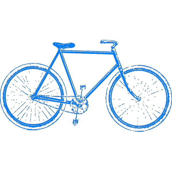 Bold Blue Bike PNG Clip art