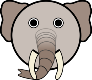 Circle Elephant Head PNG Clip art