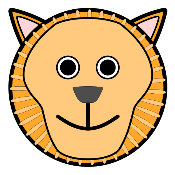 Circle Lion Head PNG Clip art