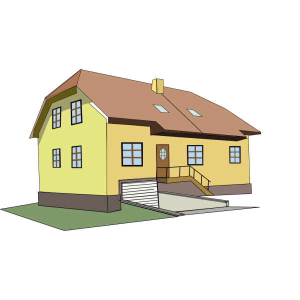 Yellow And Brown House PNG Clip art