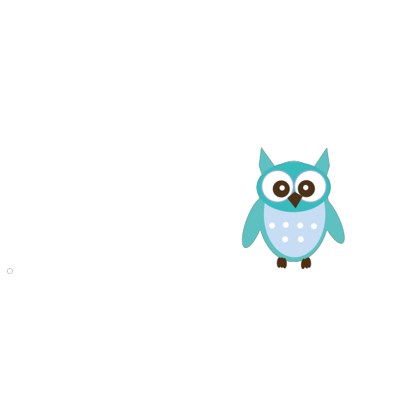 Cute Blue Owl PNG Clip art