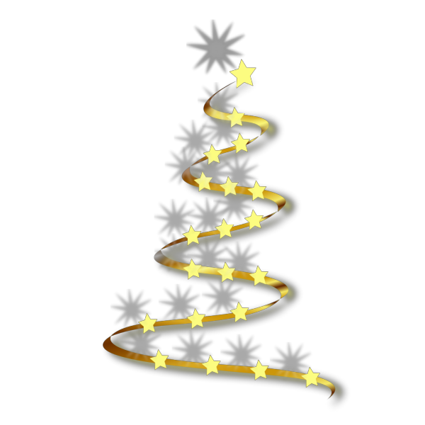 Gold Christmas Tree PNG Clip art