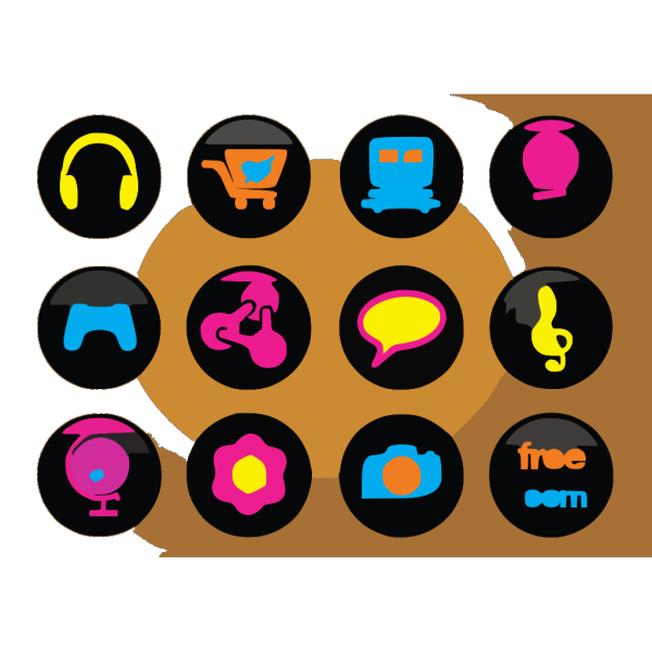Freevector Icons Buttons PNG Clip art