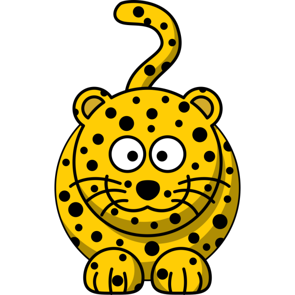 Simple Cartoon Leopard PNG Clip art