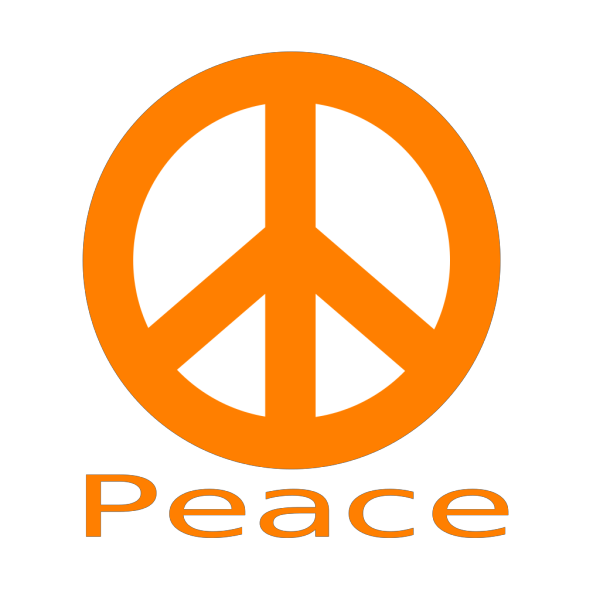 Blue Peace Symbol PNG Clip art