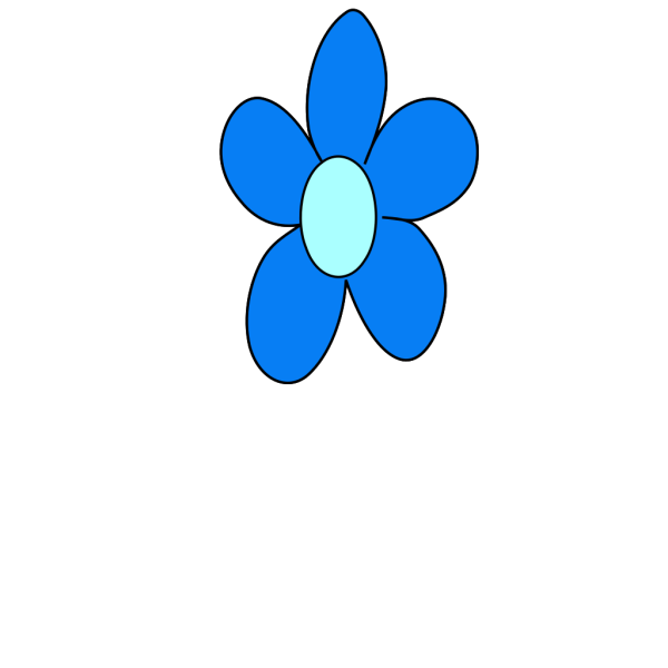 Blue Flower No Stem PNG Clip art