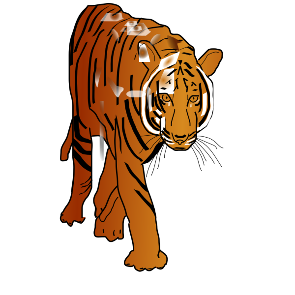 Prowling Tiger PNG Clip art