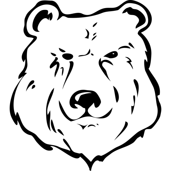 Bear Black And White PNG Clip art