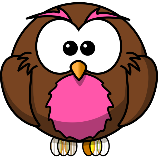 Pink And Brown Owl PNG Clip art