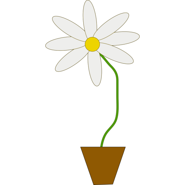 Flower In A Pot PNG Clip art