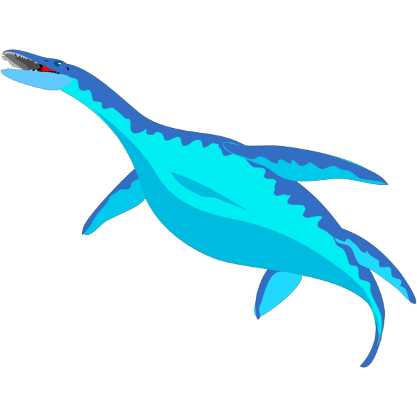 Blue Aquatic Dinosaur PNG Clip art
