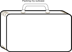 Colorless Suitcase PNG Clip art
