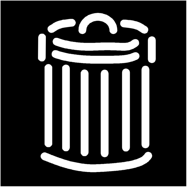 Black And White Trash Can PNG Clip art