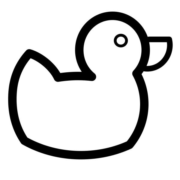 Black & White Duck PNG Clip art