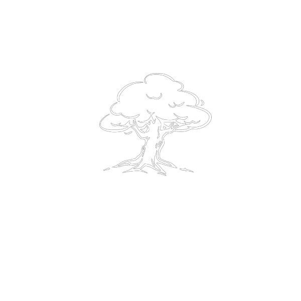White Tree Silhouette On Black PNG Clip art