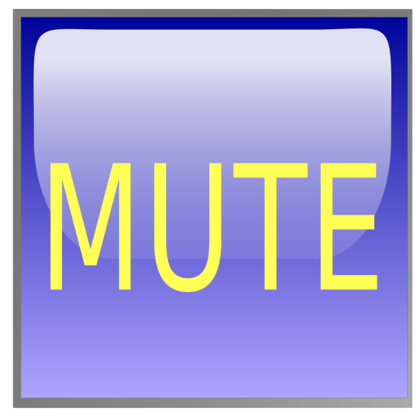 Blue Mute Button PNG Clip art