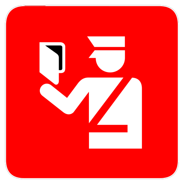 Immigration Police In Red Blue Visa PNG Clip art