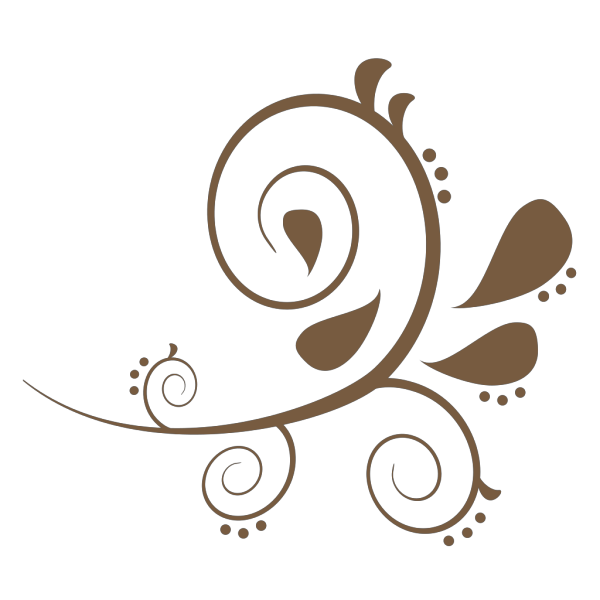 Brown Paisely Swirl3 PNG Clip art