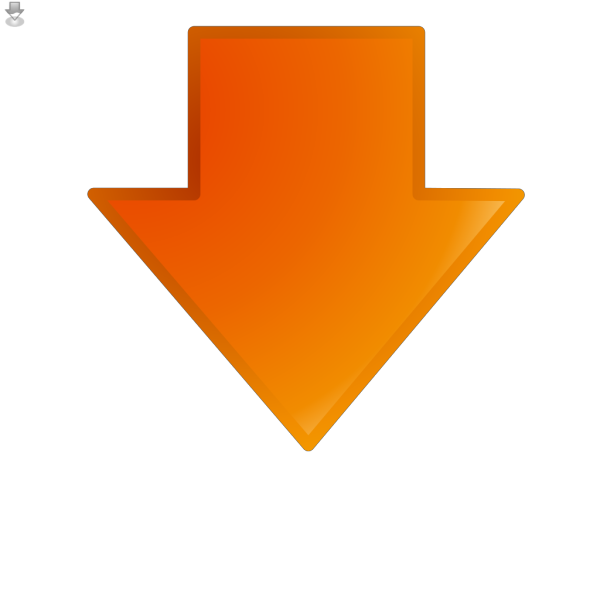 Down Glossy Button Orange PNG Clip art