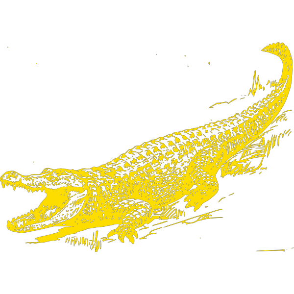 Yellow Alligator PNG Clip art