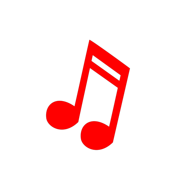 Black/red Music Note PNG Clip art