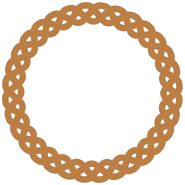 Brown Circle Frame Braid PNG Clip art