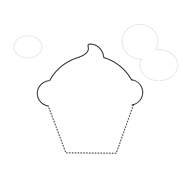 Black And White Cupcake PNG Clip art