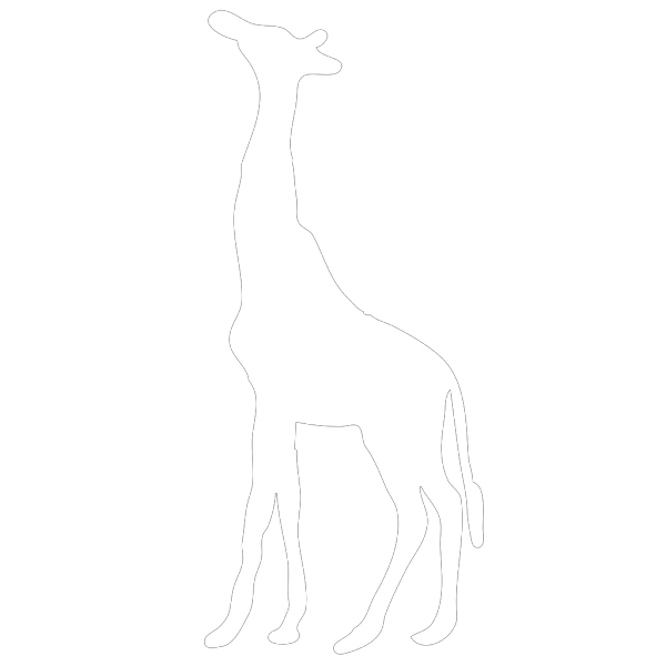 Black And White Giraffe PNG Clip art