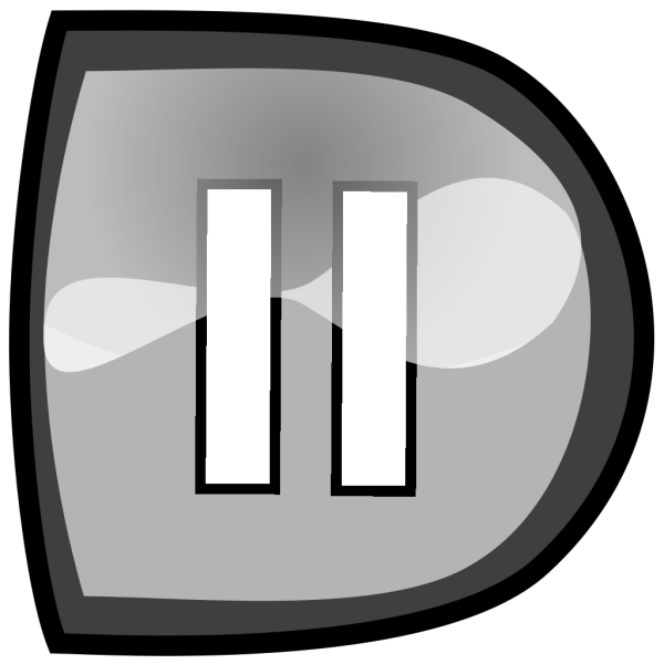 Black Pause Button PNG Clip art