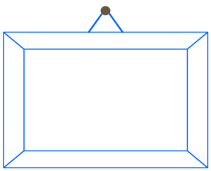 Blue Hanging Frame PNG Clip art
