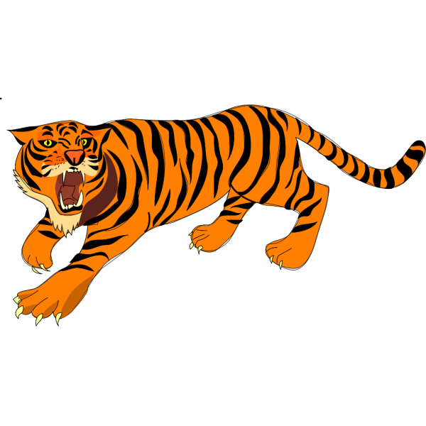 Roaring Tiger PNG Clip art