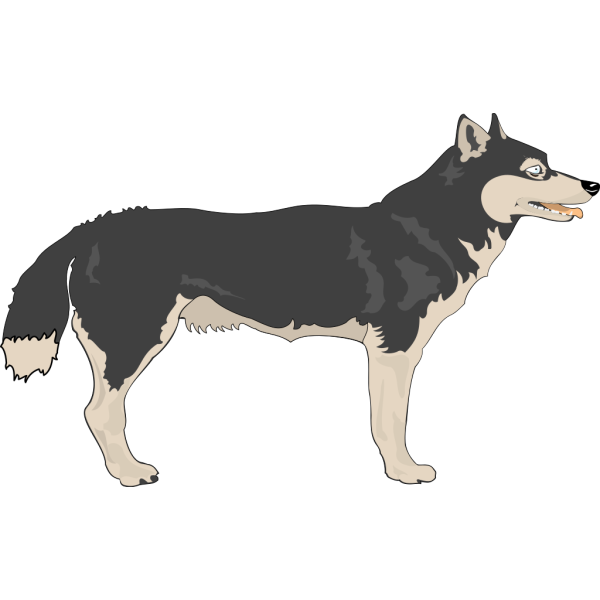 Wolf Side View PNG Clip art