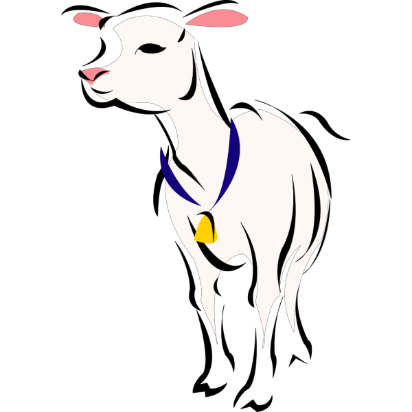 Sheep With Bell PNG Clip art