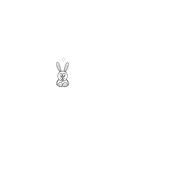 Black And White Bunny PNG Clip art