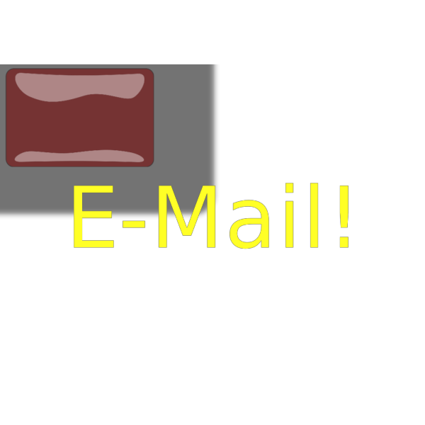Red Rectangle Email Button PNG Clip art