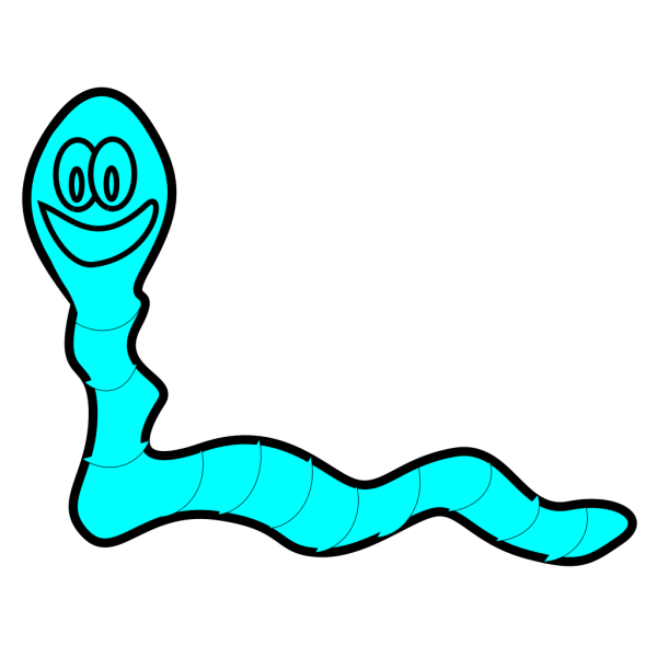 Electric Blue Worm PNG Clip art