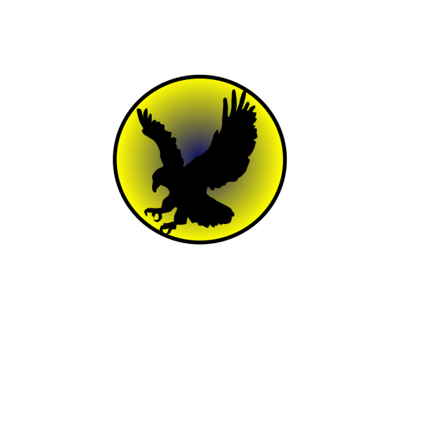 Eagle Silhouette On Blue PNG Clip art