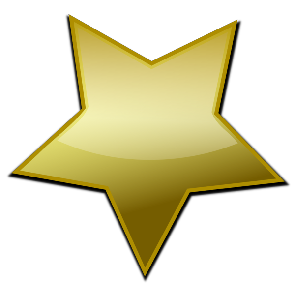 Blue Star With 2 Gold Star And Wings PNG Clip art