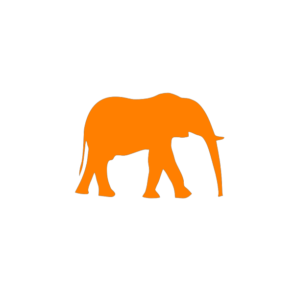 Elephant Orange PNG Clip art