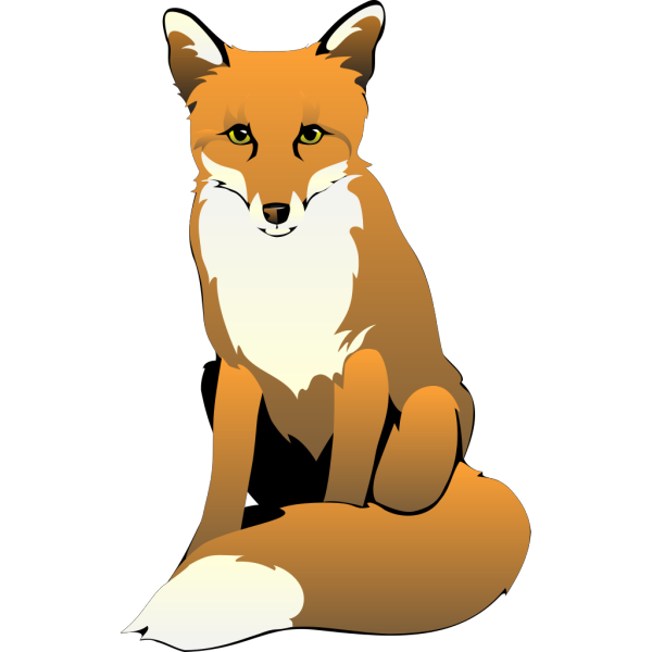 Sitting Fox PNG Clip art