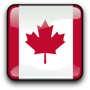 Glossy Canadian Flag Icon PNG Clip art