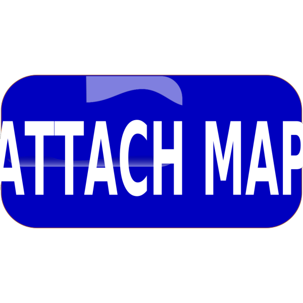 Blue Attach Map Rectangle Button PNG Clip art