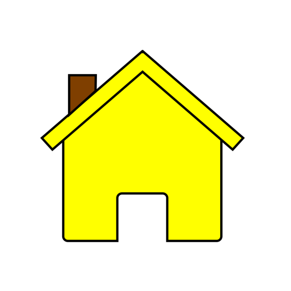 Yellow House PNG Clip art