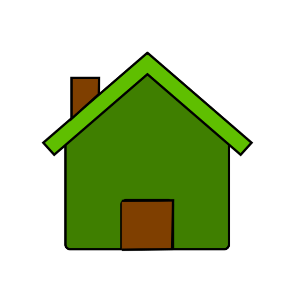 Green And Brown House PNG Clip art