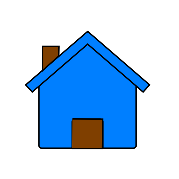 Blue And Brown House PNG Clip art